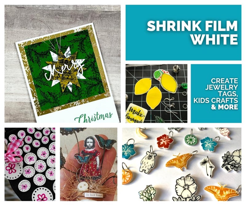 Grafix Shrink Film - White Opaque 8.5"x11" Sheets, Design Your Art and Shrink It to Create Jewelry, Embellishments, Paper Crafts, Gift Tags, Ornaments and More, Pack of 6 - Image 3